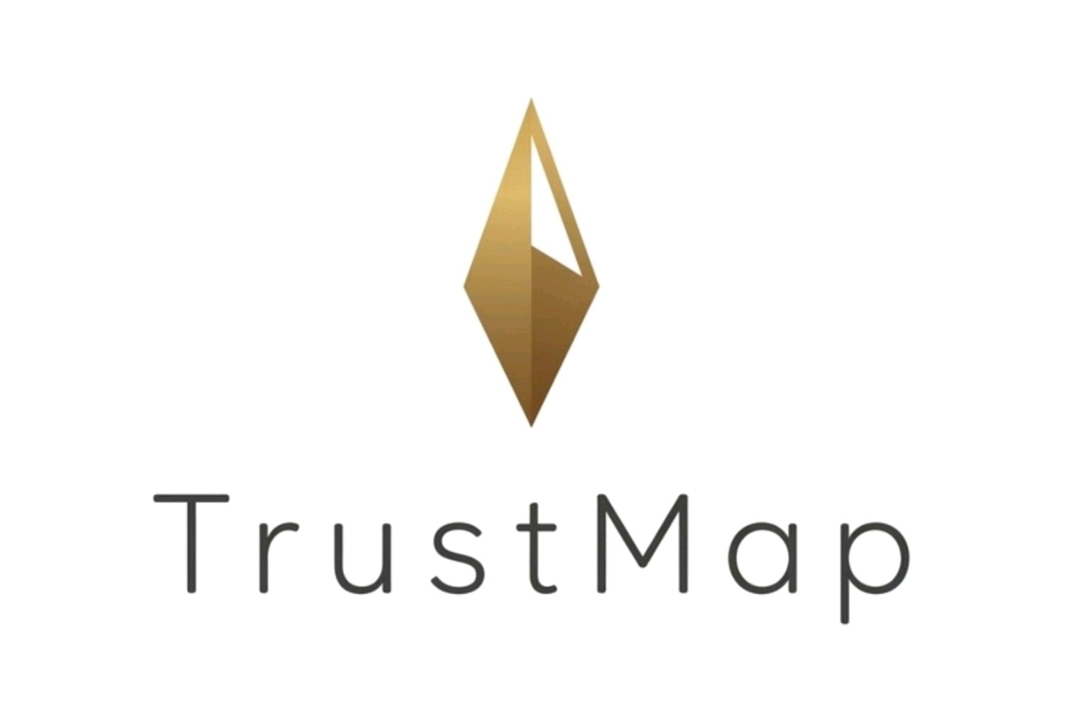 TrustMap 금색 나침반 로고